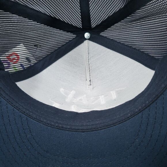 Trap Golf Embroidered Snapback Hat Navy Blue Trucker Mesh NWT - Picture 10 of 12